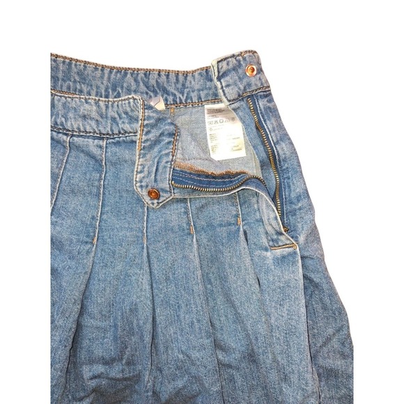 H&M DIVIDED PLEATED DENIM SKIRT Size 2 Y2K - Picture 3 of 4